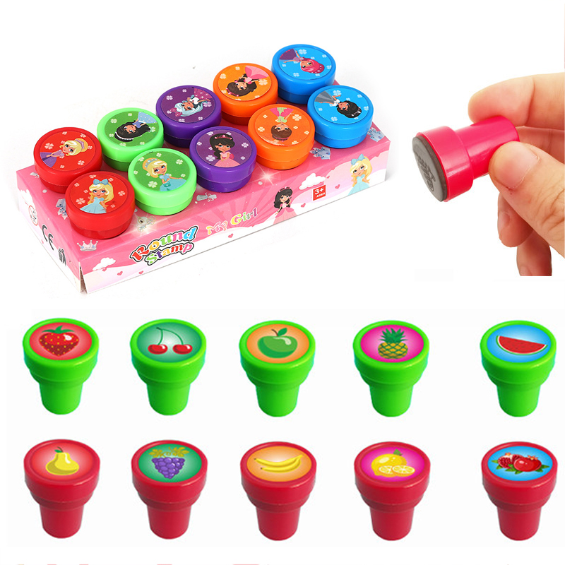 Self Inking Stamp - 10pcs/box Assorted Stamps Self-ink Stamps Cartoon