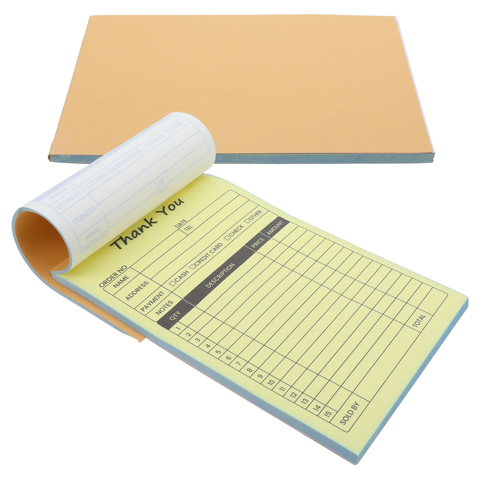 Carbon Copy Book - 2Pcs Carbon Copy Receipt Book 2-Part