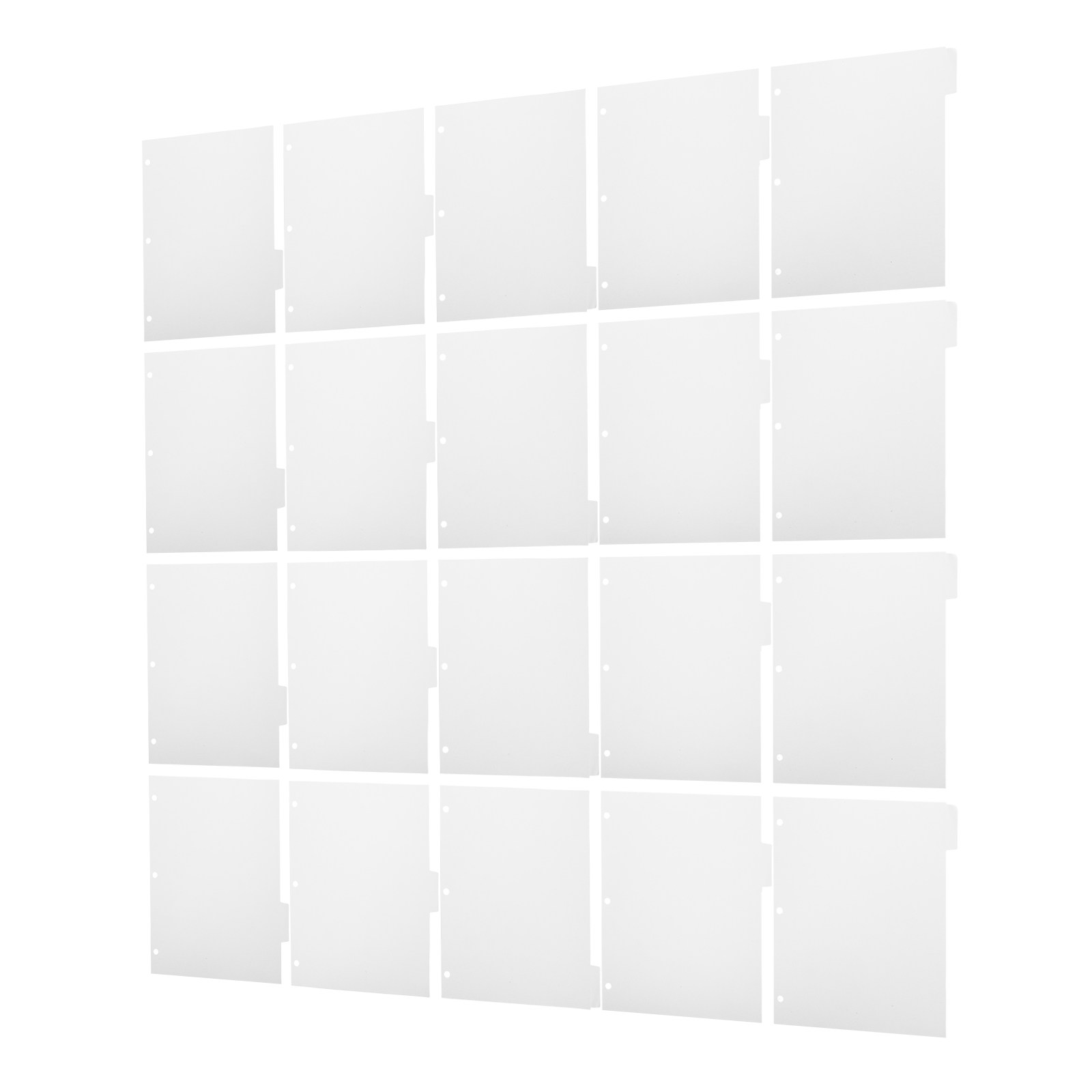 Index Tab Divider - 4Sets Blank Write on Binder Dividers