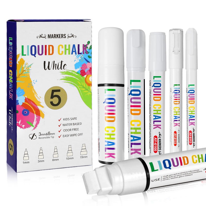 Correction Fluid White - 5pcs/set White Chalk Markers Liquid Chalkboard