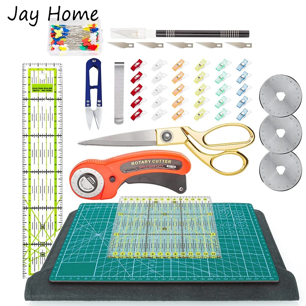 Scissors Stainless Craft - 42PCS Rotary Cutter Set 45mm Fabric