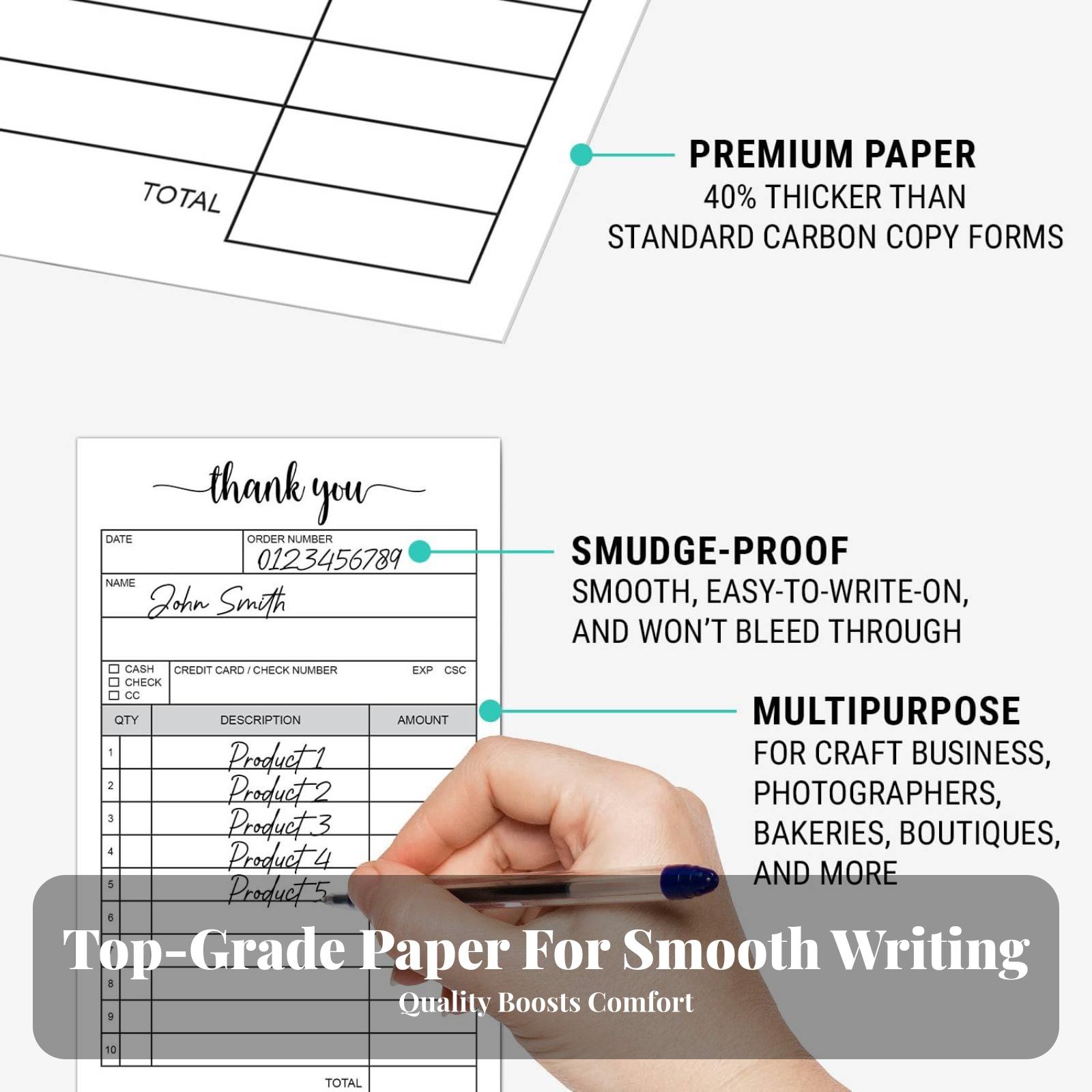 Carbon Copy Book - Carbonless Duplicate Form Carbon Copy Two