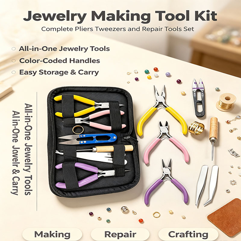 Scissors Stainless Craft - Multi-Functional Jewelry Making Mini Pliers Kit,