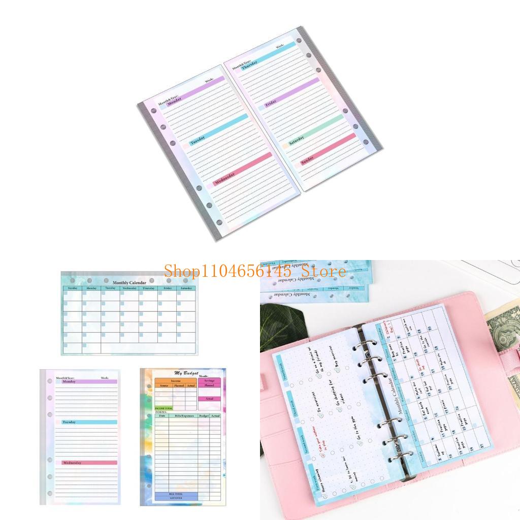 Planner Weekly Budget - Loose Leaf Refill Paper Lined Sheet,