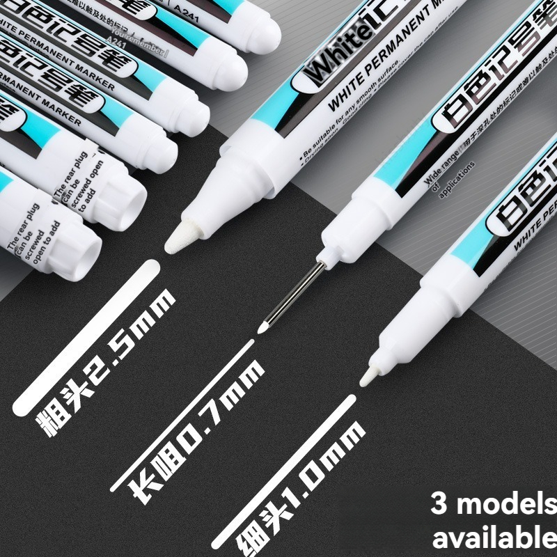 Whiteboard Marker Set - 1/10/20Pcs White Permanent Marker Pens Set