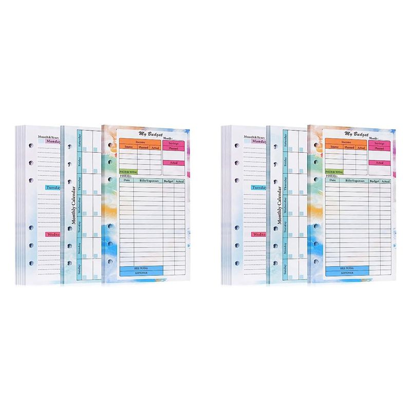 Planner Weekly Budget - N36R-2 Set A6 Budget Planner Refill