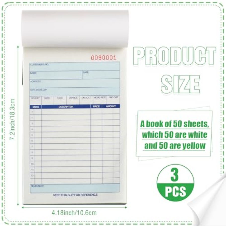 3 Pads Sales Order Books 2 Par - Carbon Copy Book review and price