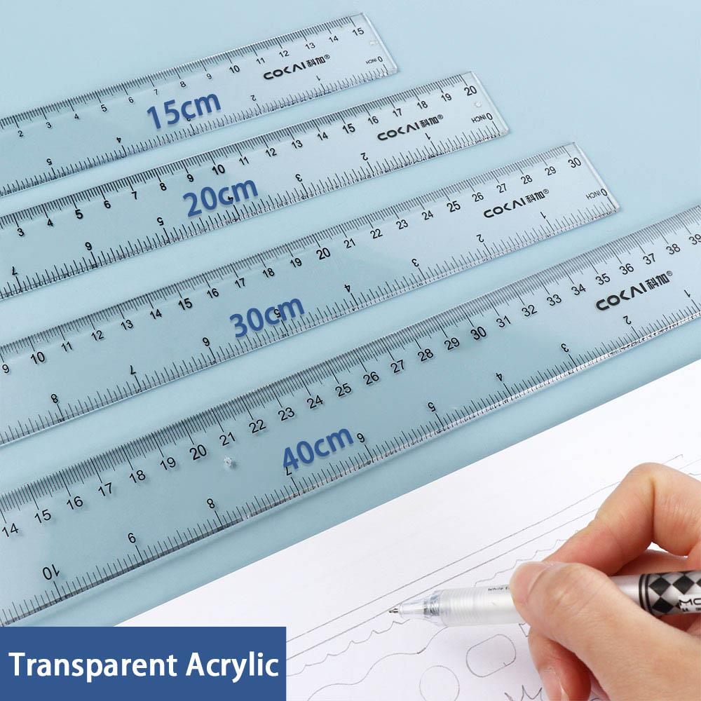Desk Accessories 15cm 20cm 30c - Ruler Set Transparent review and price