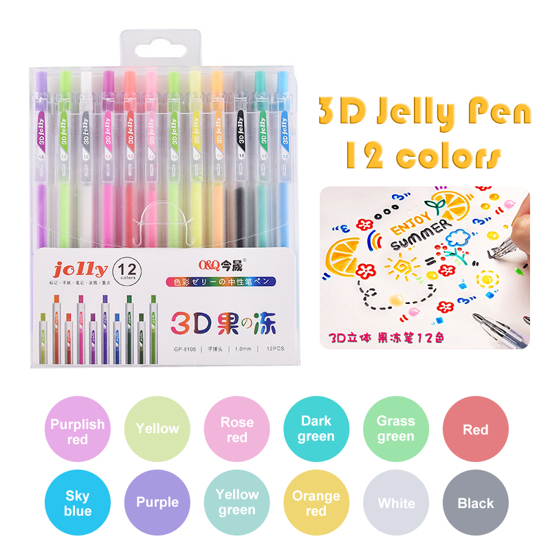 3D Three-dimensional Jelly Pen - Gel Ink Pen Set review and price