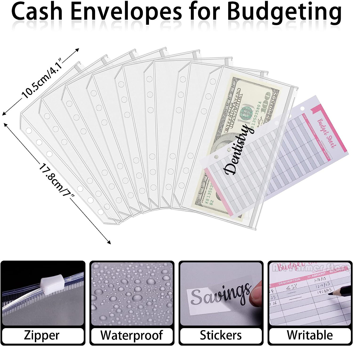 A6 Budget Binder with Cash Env - Planner Weekly Budget review and price