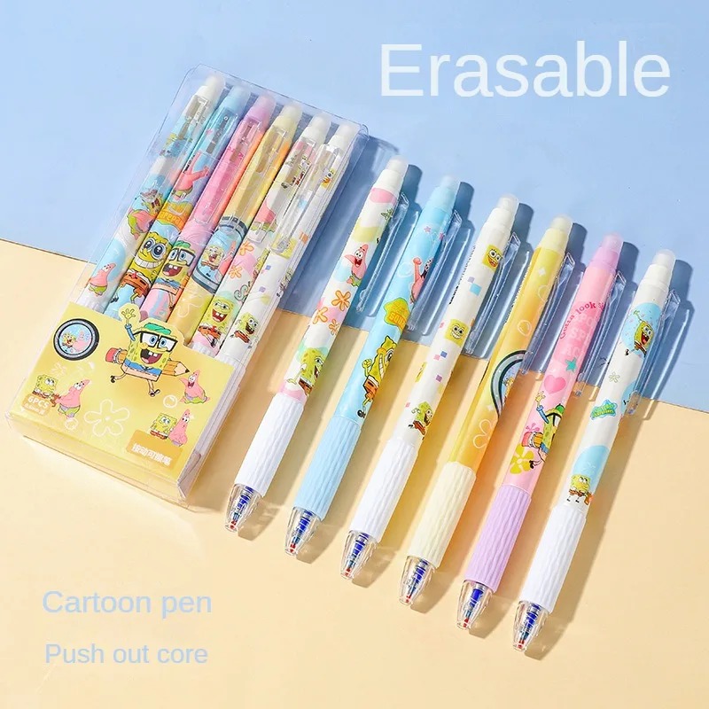 6Pcs/Set SpongeBob Kawaii Eras - Gel Ink Pen Set review and price