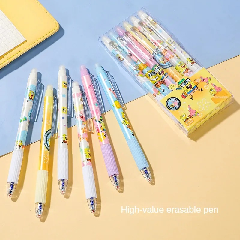 6Pcs/Set SpongeBob Kawaii Eras - Gel Ink Pen Set review and price