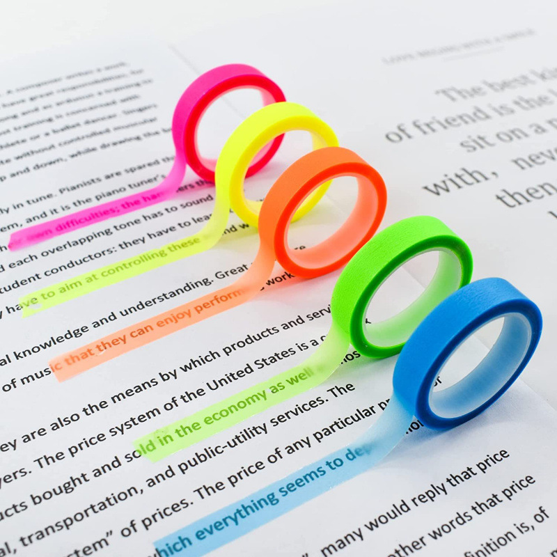 5Rolls Transparent Fluorescent - Index Tab Divider review and price