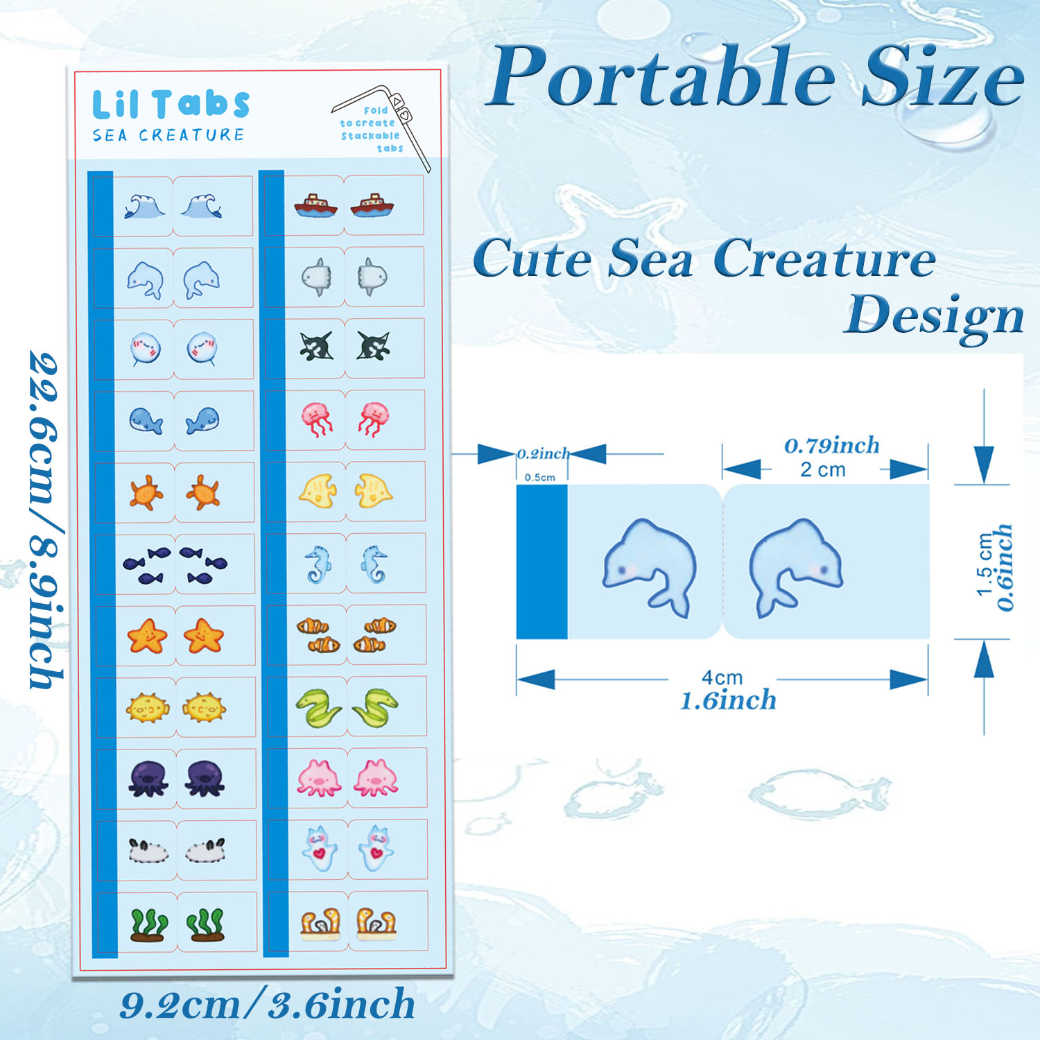 Sea Creature Lil Tab Stickers  - Index Tab Divider review and price