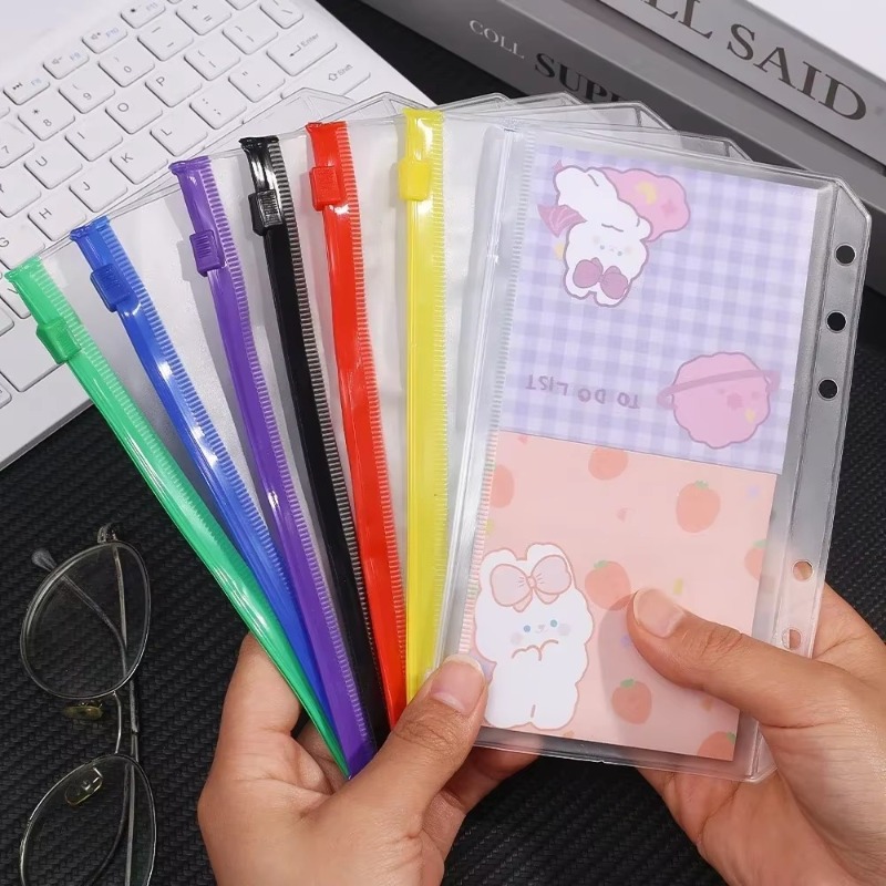 2-12Pcs Clear A6 6-Hole Binder - Planner Weekly Budget review and price