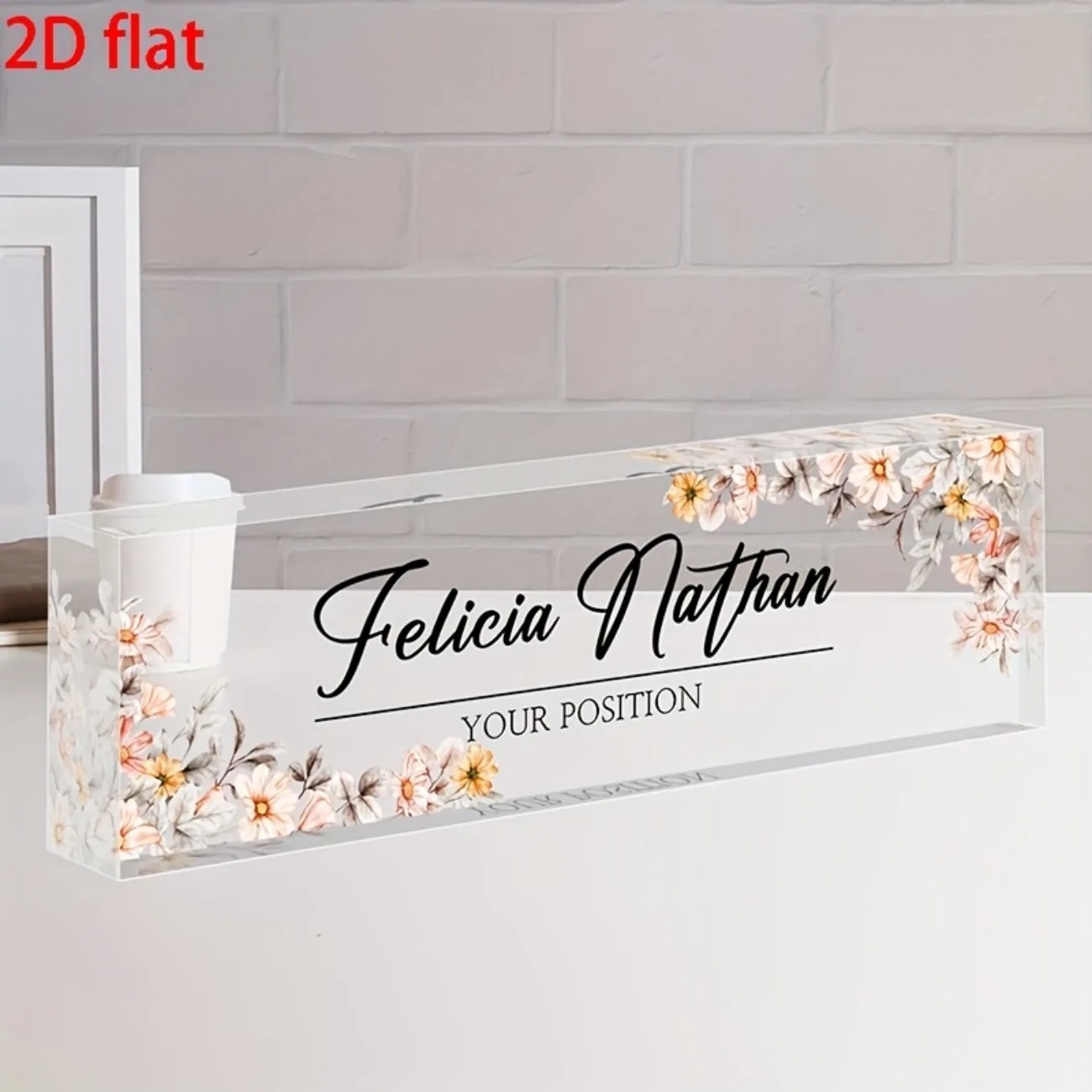 [2D Flat] Custom Acrylic Desk  - Desk Name Plate review and price