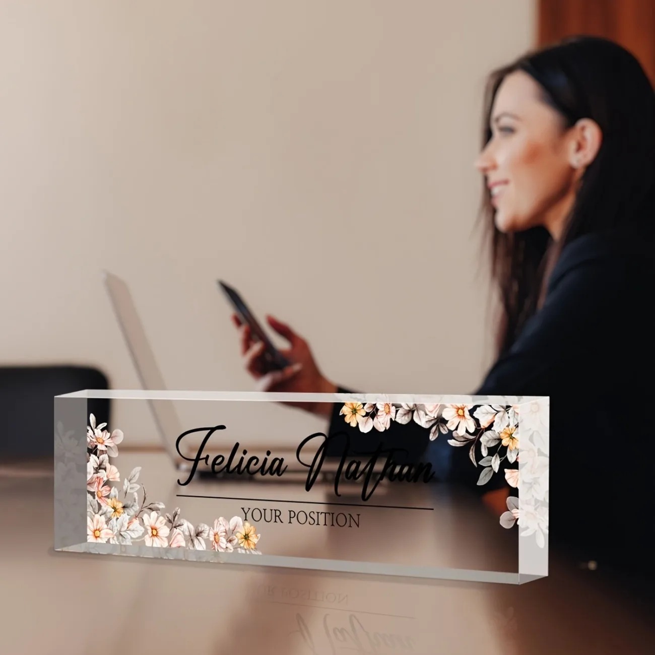 [2D Flat] Custom Acrylic Desk  - Desk Name Plate review and price