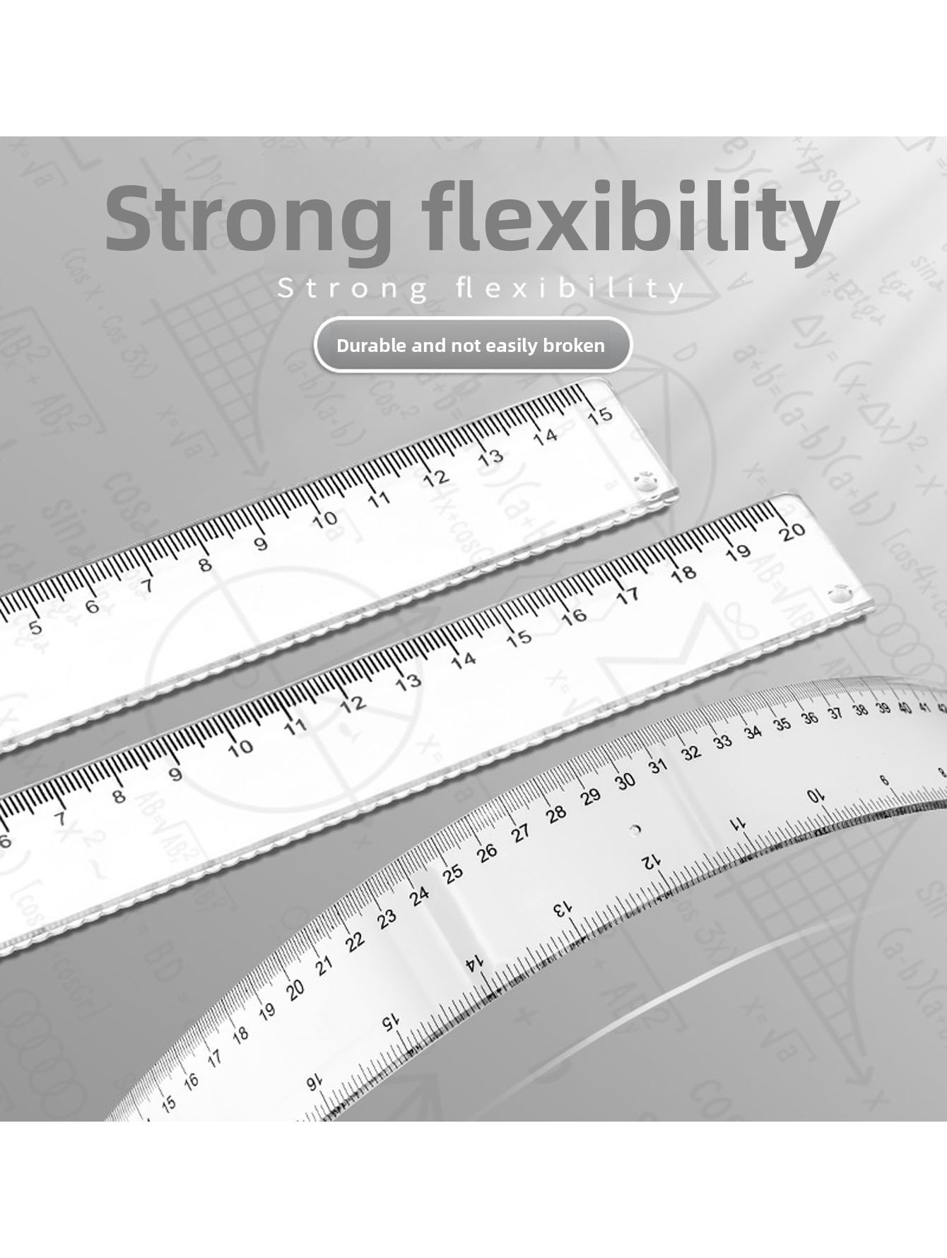 Transparent plastic ruler geom - Ruler Set Transparent review and price