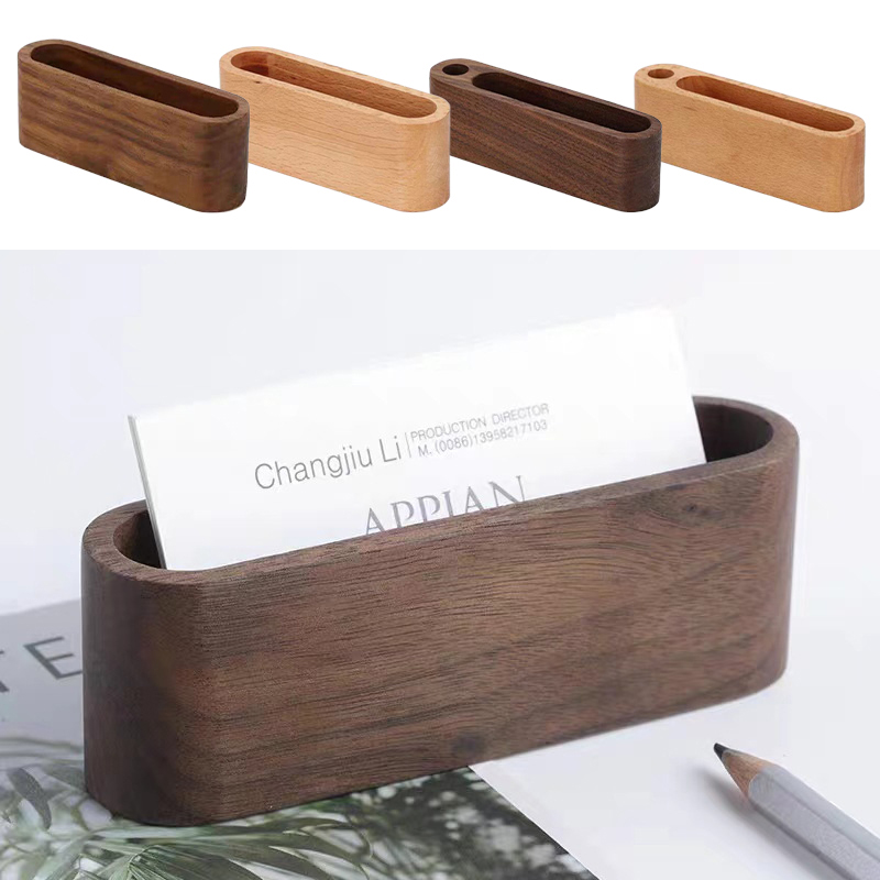 Business Card Holder Wooden Or - Desk Name Plate review and price