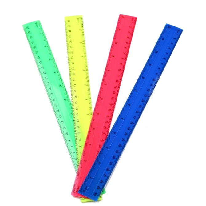 4Pcs/Pack Colorful Transparent - Ruler Set Transparent review and price