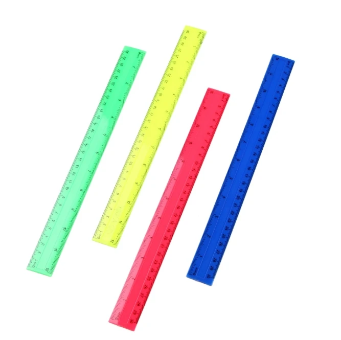 4Pcs/Pack Colorful Transparent - Ruler Set Transparent review and price