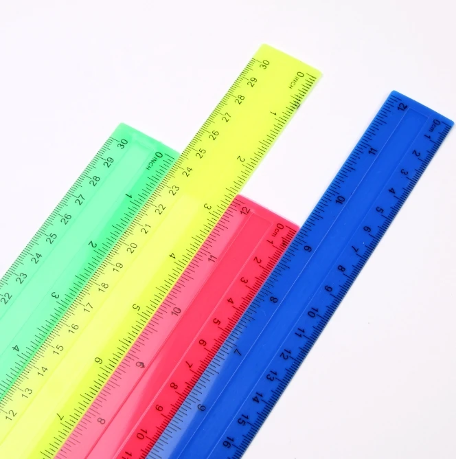 4Pcs/Pack Colorful Transparent - Ruler Set Transparent review and price