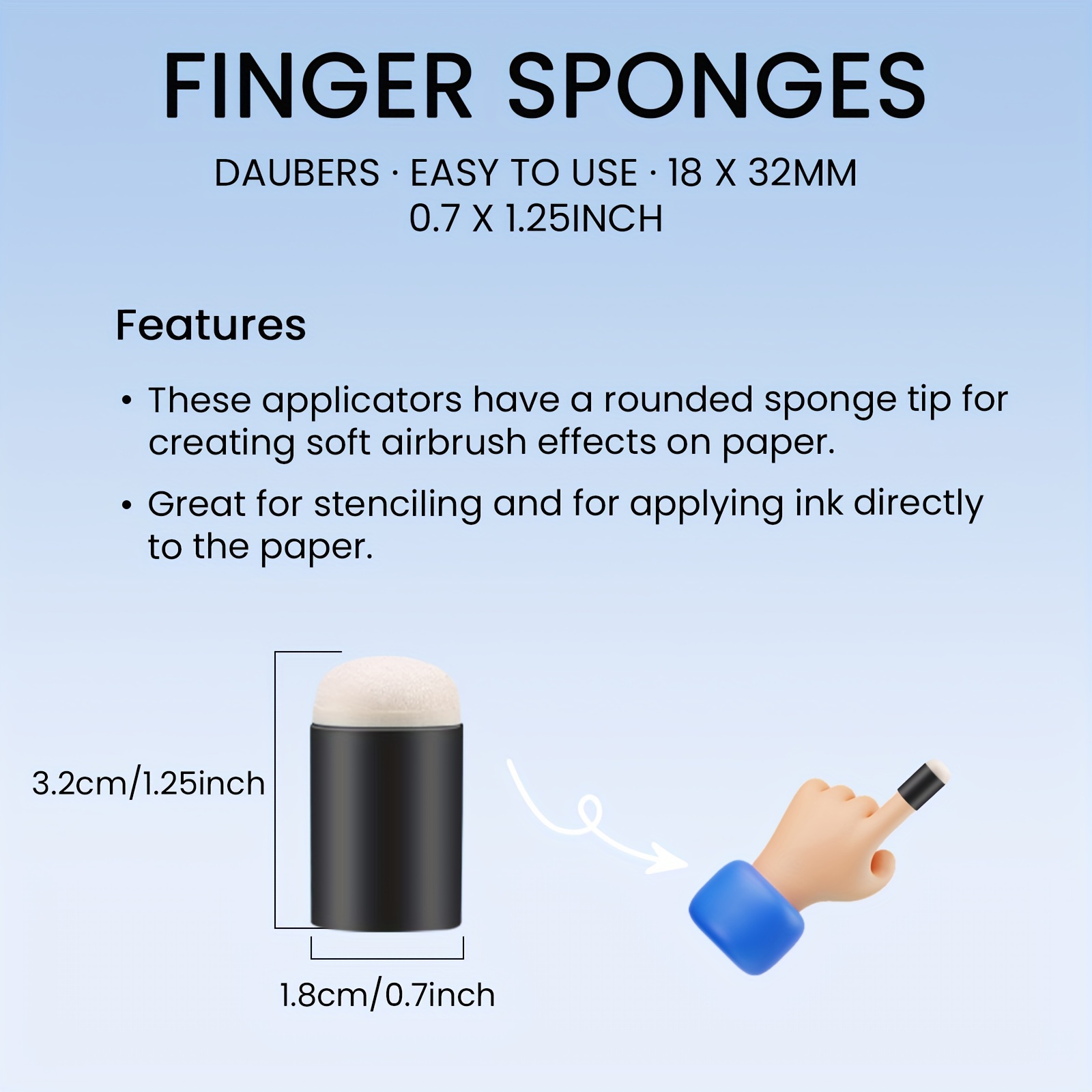 9pcs Craft Finger Sponge Daube - Self Inking Stamp review and price