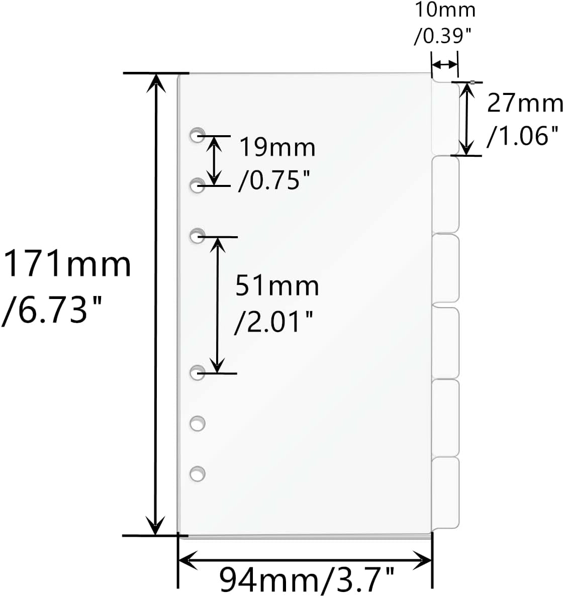 A5/A6/A7 Binder Dividers Plann - Index Tab Divider review and price