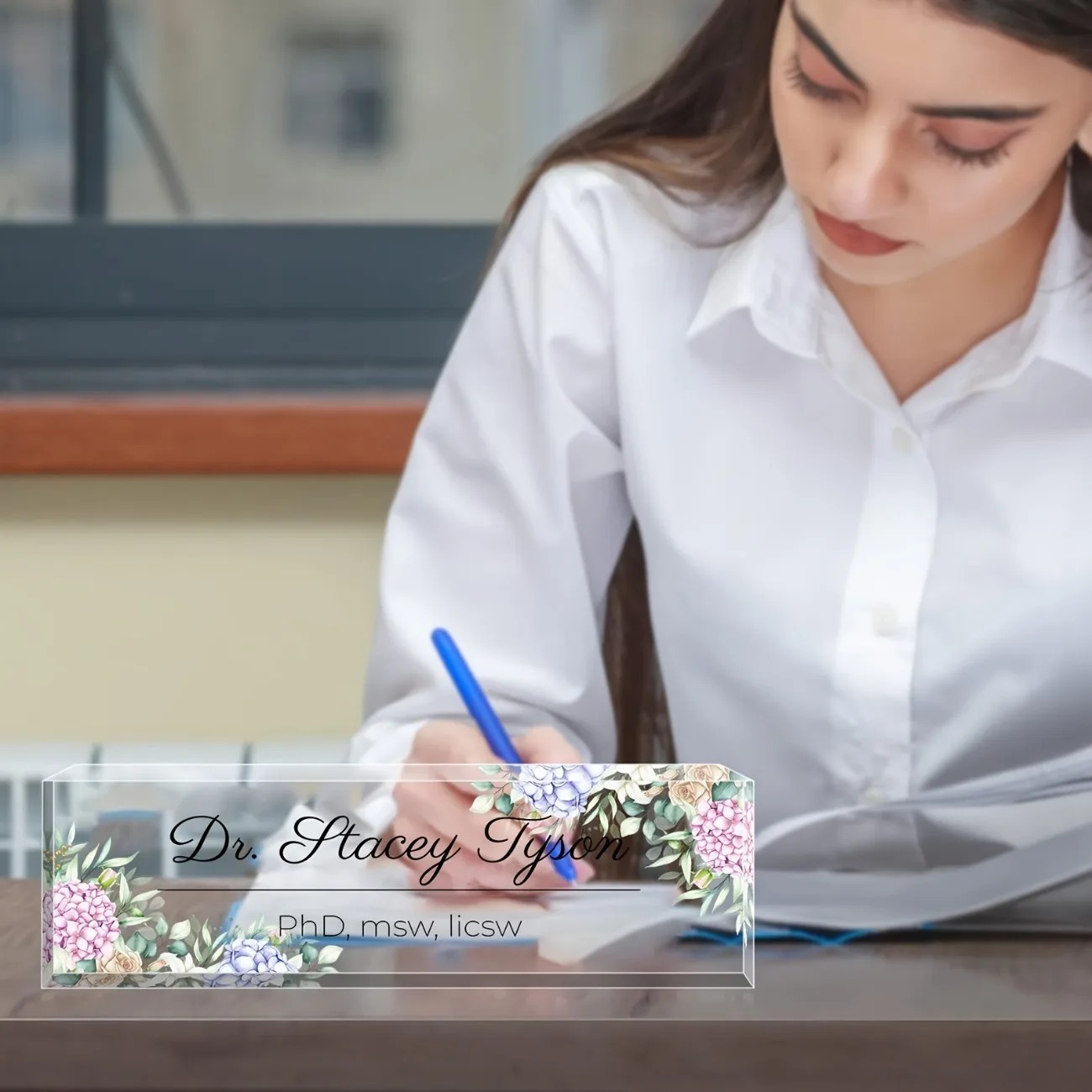 2D Flat Transparent Acrylic Te - Desk Name Plate review and price