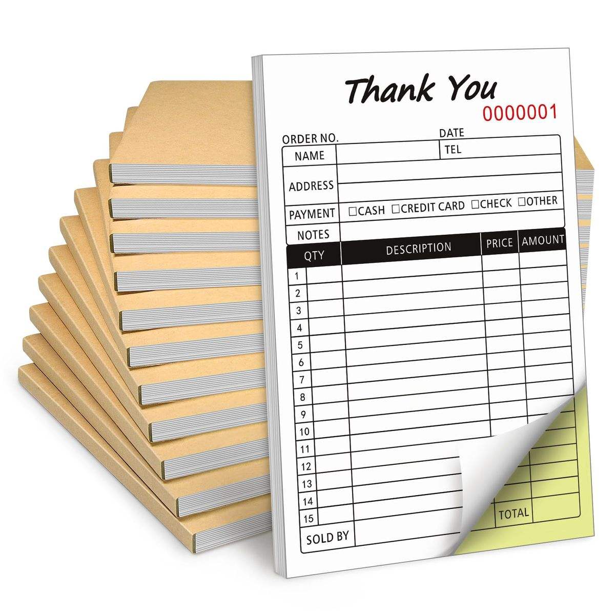 Thank You Receipt Book 2 Part  - Carbon Copy Book review and price