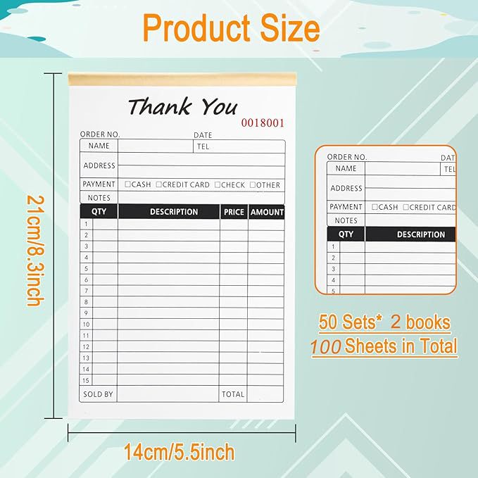 Thank You Receipt Book 2 Part  - Carbon Copy Book review and price
