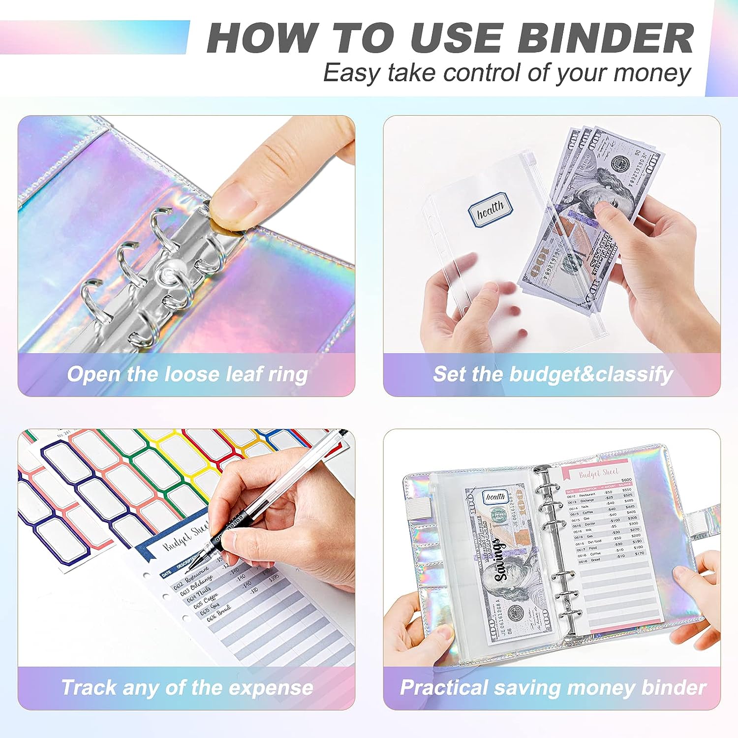 2023 laser Budget Binder Zippe - Planner Weekly Budget review and price