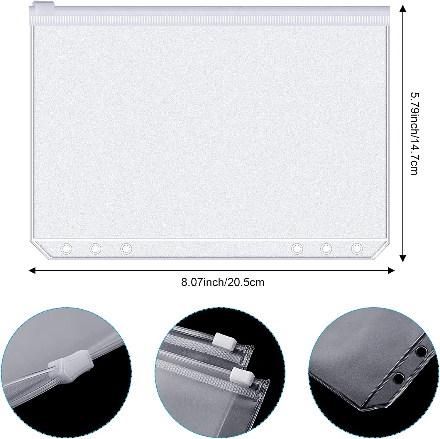 Binder Pockets A6 6-Hole Zippe - Planner Weekly Budget review and price