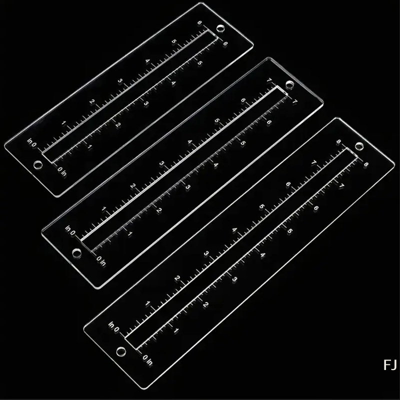 [YU]3pcs Acrylic Zipper Templa - Ruler Set Transparent review and price