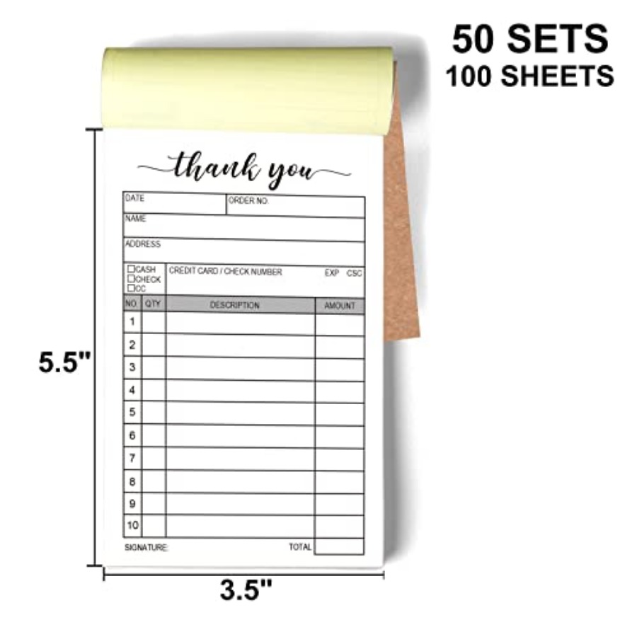 Thank You Receipt Book, 2 Pack - Carbon Copy Book review and price