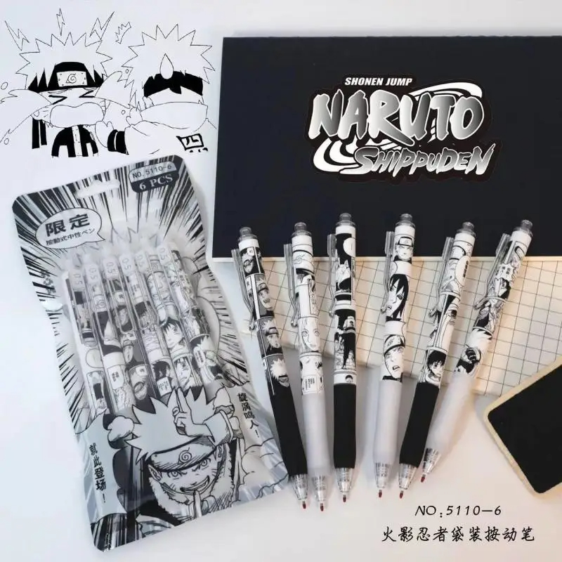 Naruto 6Pcs/set Gel Pen Anime  - Gel Ink Pen Set review and price