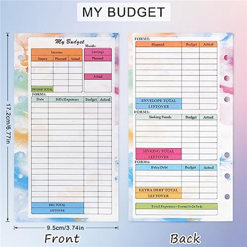 N36R-2 Set A6 Budget Planner R - Planner Weekly Budget review and price