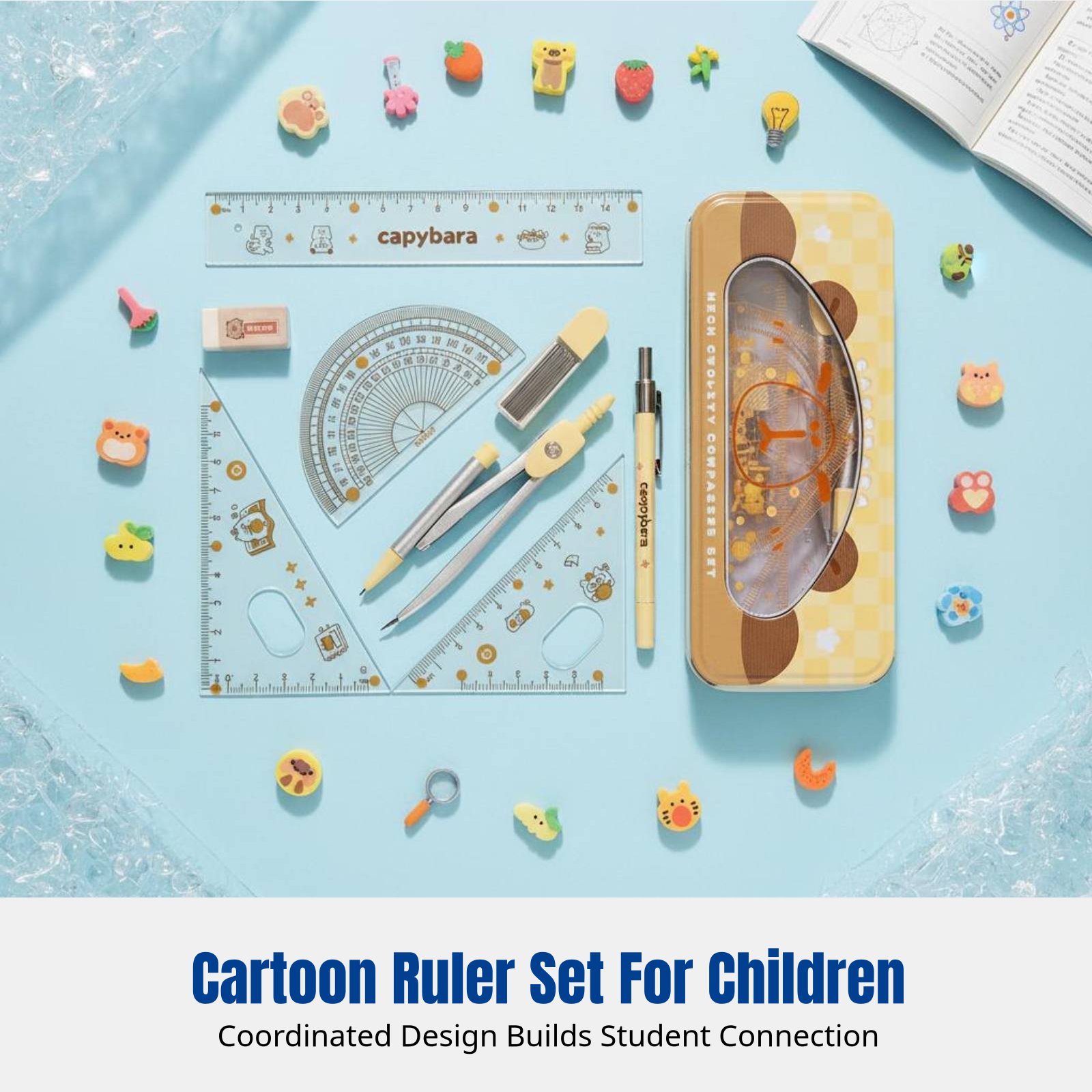 Ruler Set for Students, Cartoo - Ruler Set Transparent review and price