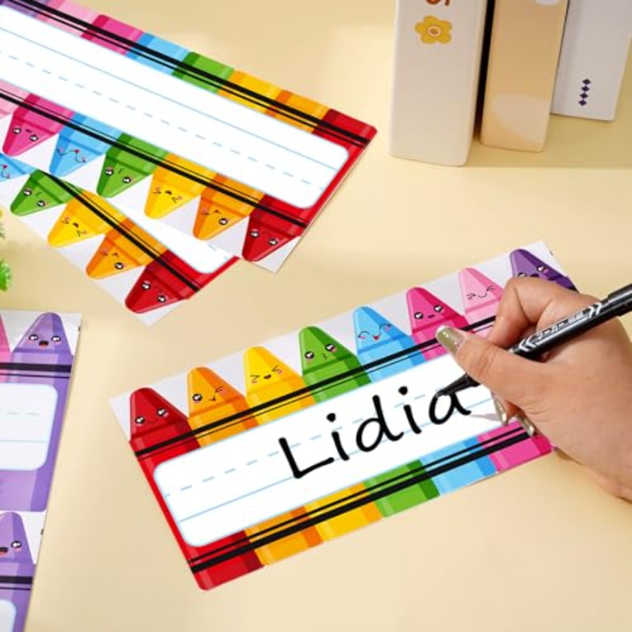 60Pcs s Name Tags Cartoon Expr - Desk Name Plate review and price